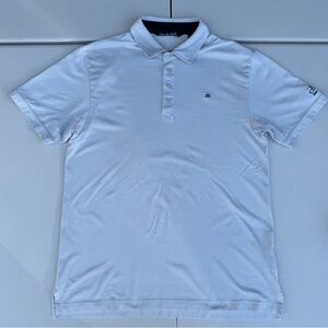 Travis Mathew Men’s Golf Polo Shirt Silver (Light Grey) Size (L) 4-Button